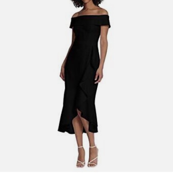 *NWT* Maggy London High Low Ruffle Midi Cocktail Dress - Picture 3 of 11